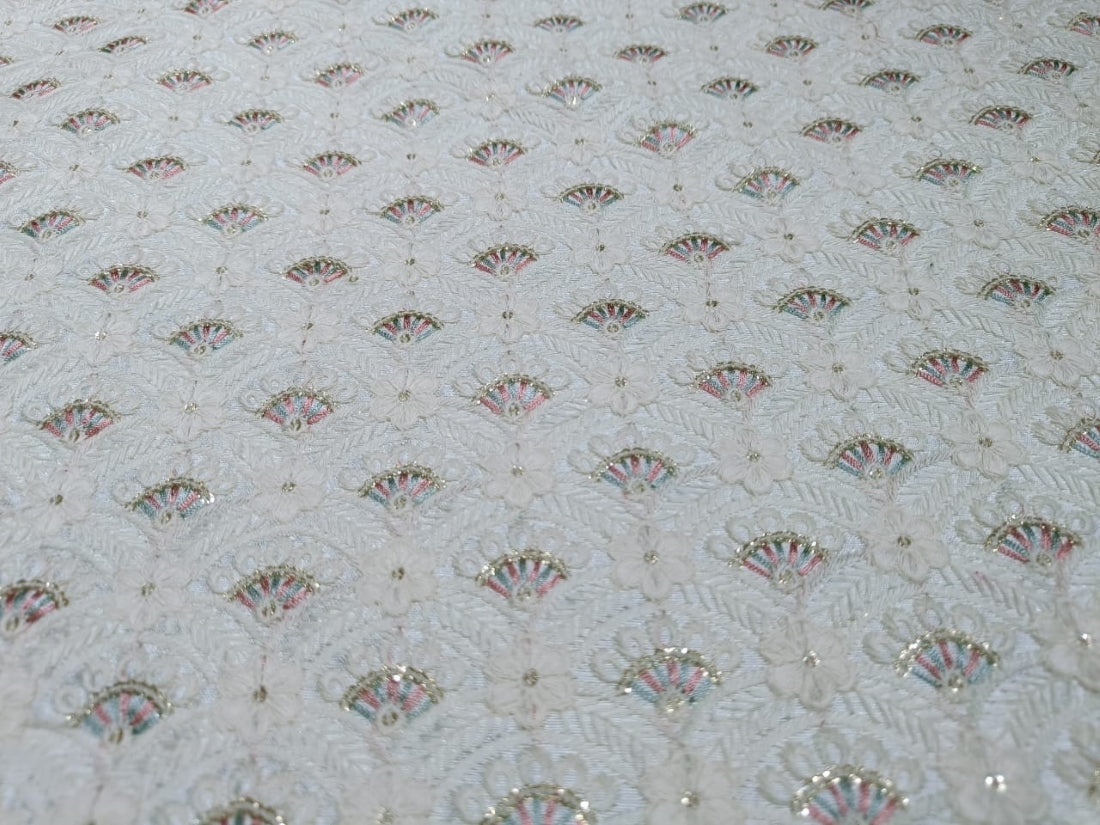 Embroidered Brocade with subtle sequence fabric 44" wide BRO836 available in 3 different choice