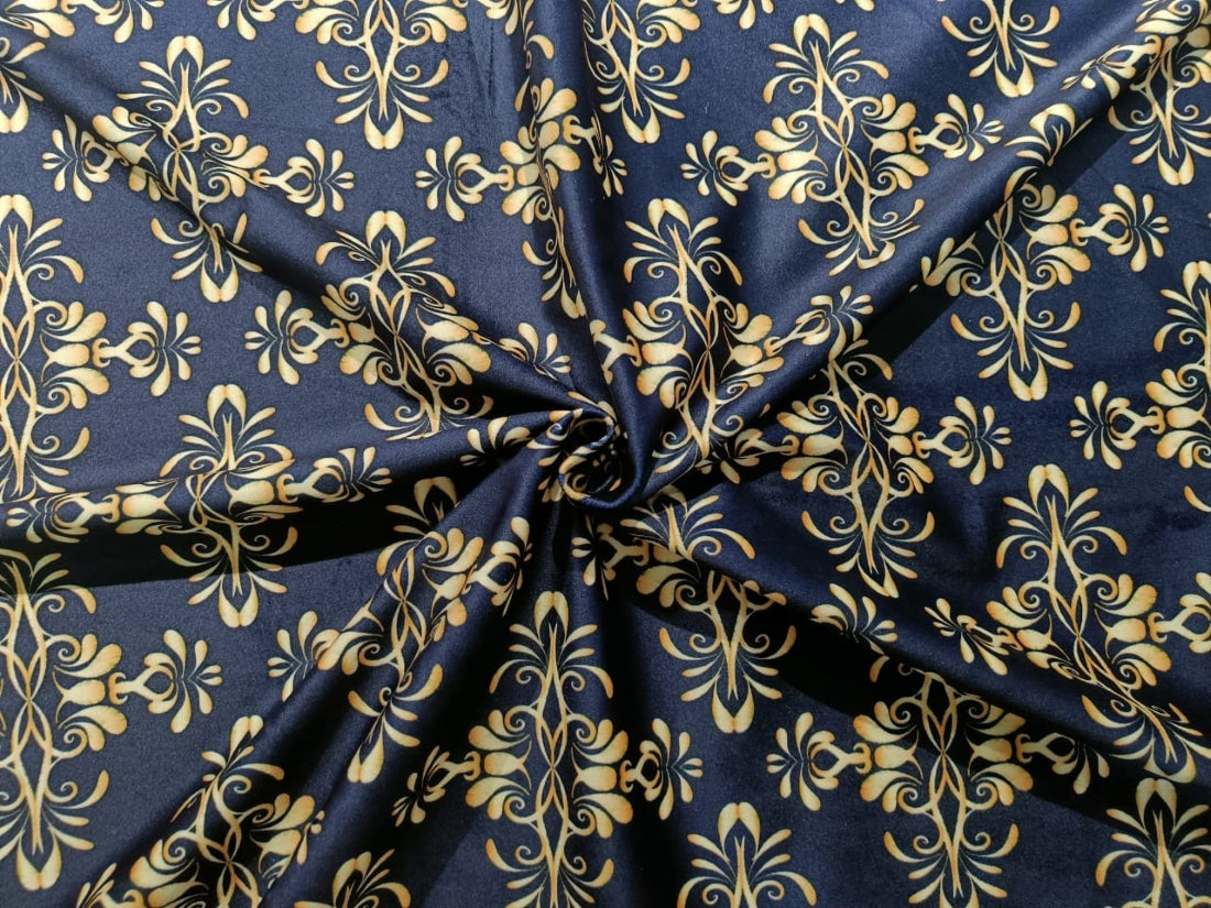High Quality Italian printed Velvet Fabric 56" wide. available in five prints