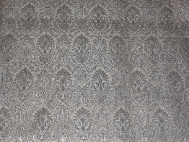 Silk Brocade fabric Dark Ivory with Silver colour 44" WIDE BRO397[5]