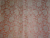 Viscose Silk Brocade fabric 44&quot;wide Orange and Metallic Gold colour