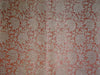 Viscose Silk Brocade fabric 44&quot;wide Orange and Metallic Gold colour