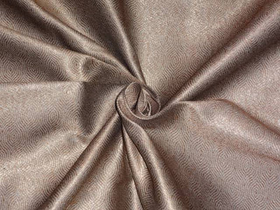 SILK BROCADE fabric BROWN GOLD COLOR 44" WIDE BRO393[4]