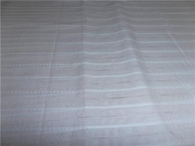 WHITE COTTON VOILE fabric 44&quot; WIDE - stripes #3