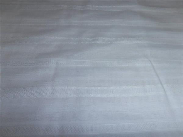 WHITE COTTON VOILE fabric 44&quot; WIDE - STRIPES #2