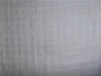 WHITE COTTON VOILE fabric 44&quot; WIDE - RIB plaids #1