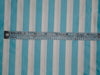 100 % silk taffeta sky blue and white colour stripe 54" wide [TAFS131]