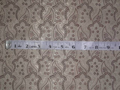 SILK BROCADE TAUPE &amp; FAWN HALF PAISLEY COLOR 44" WIDE BRO328[6]