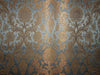 Silk Brocade fabric cloudy grey x metallic gold color 44" wide BRO745A[3]