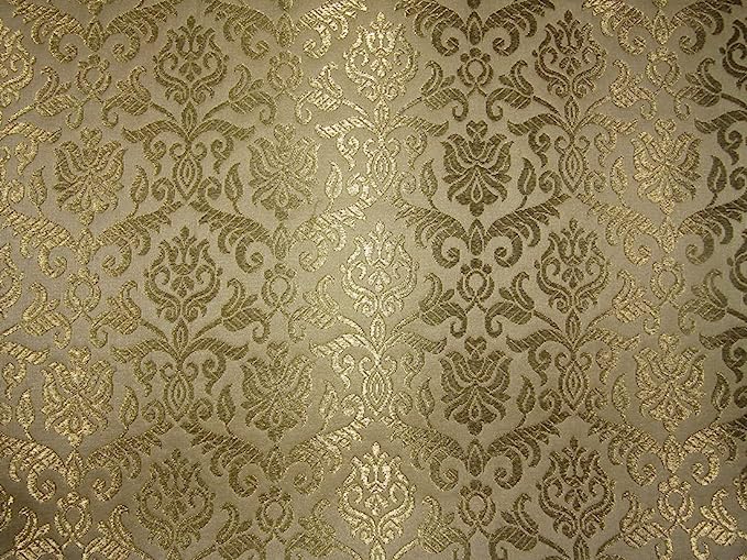 Silk Brocade Fabric Gold x Metallic Gold COLOR 44" WIDE BRO766B[1]