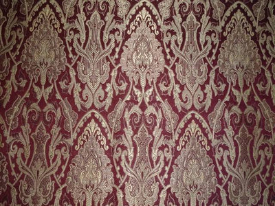 SILK BROCADE FABRIC PURPLE GOLD X METALLIC GOLD COLOR 44" WIDE BRO406[1]