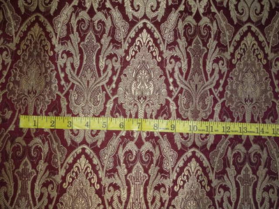 SILK BROCADE FABRIC PURPLE GOLD X METALLIC GOLD COLOR 44" WIDE BRO406[1]