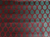 BROCADE JACQUARD FABRIC EMERALD GREEN & DEEP RED ~ 0.90 cm single length