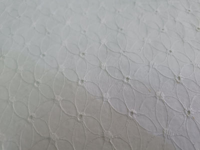 100% cotton cut work embroidery white color 44" wide [7747/12391]