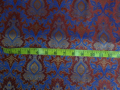 SILK BROCADE ROYAL BLUE,RED,METALLIC GOLD