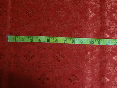 BROCADE FABRIC SCARLET RED