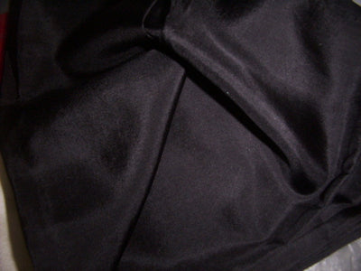 Black colour plain habotai silk 44&quot;