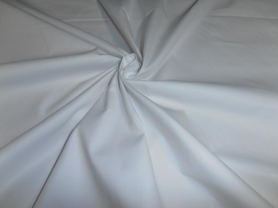 WHITE POLYESTER COTTON FABRIC 58&quot; WIDE