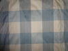 Silk taffeta fabric shades of blue x cream 4 x 4&quot; plaids-54&quot; wide