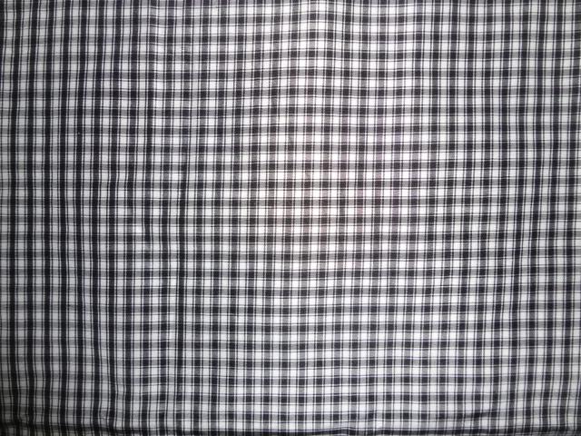 SILK TAFFETA FABRIC OF BLACK X WHITE CHECKS-54&quot; wide TAF#C45[2]