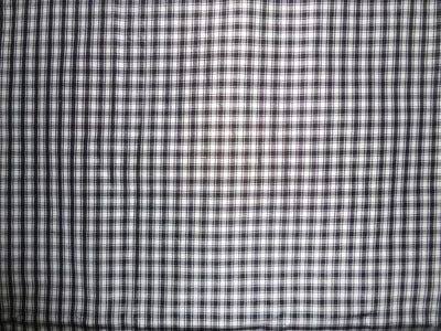 SILK TAFFETA FABRIC OF BLACK X WHITE CHECKS-54&quot; wide TAF#C45[2]