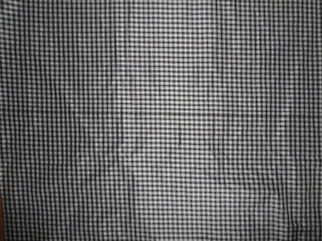 SILK TAFFETA FABRIC OF BLACK X WHITE CHECKS-54&quot; wide TAF#C45[2]