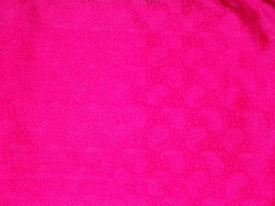 100% PURE SILK BROCADE MAGENTA PINK 44&quot; wide BRO430[4]