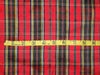 SILK Dupioni excellent dark color multi plaids Fabric