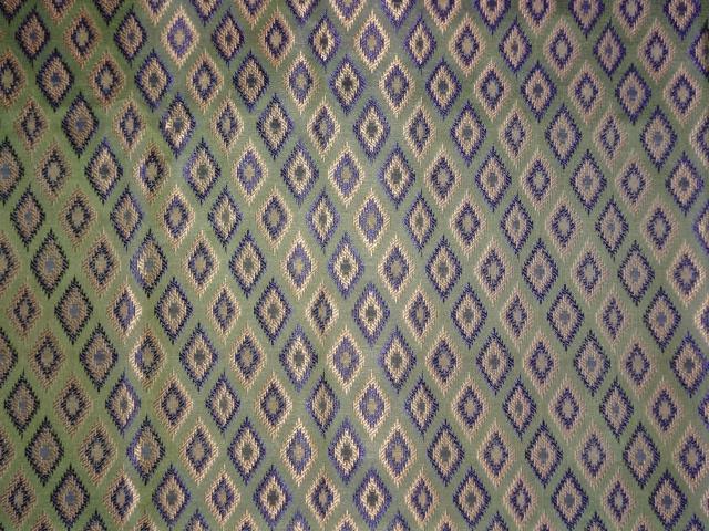 BROCADE FABRIC GREEN,ROYAL BLUE WITH METALLIC GOLD COLOR