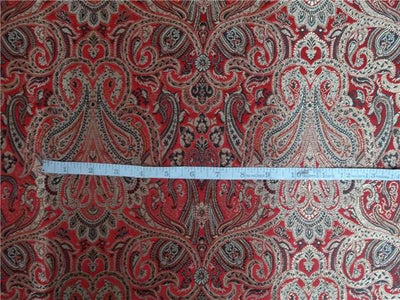 BROCADE FABRIC RED, GREEN X METALLIC GOLD