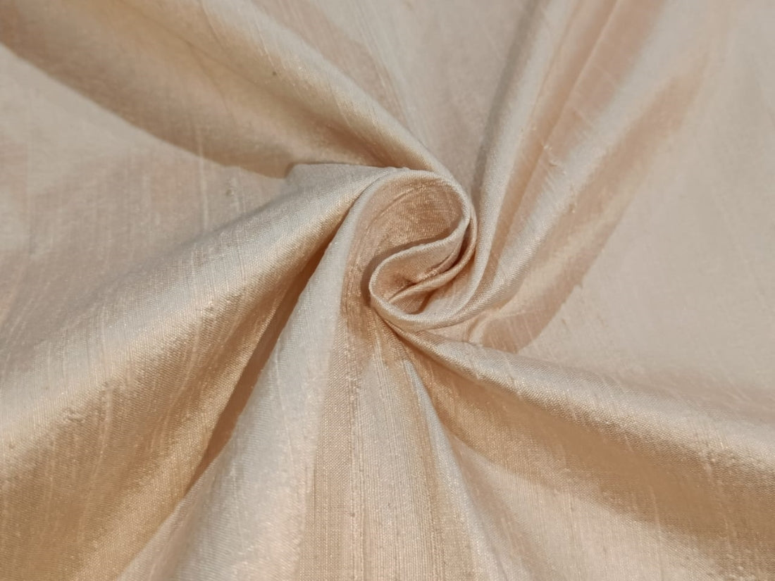 100% pure silk dupioni fabric DARK CREAM color 54" wide with slubs MM92[2]