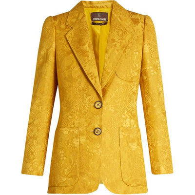 Silk Brocade Vestment Fabric Golden yellow and cream BRO153[3]