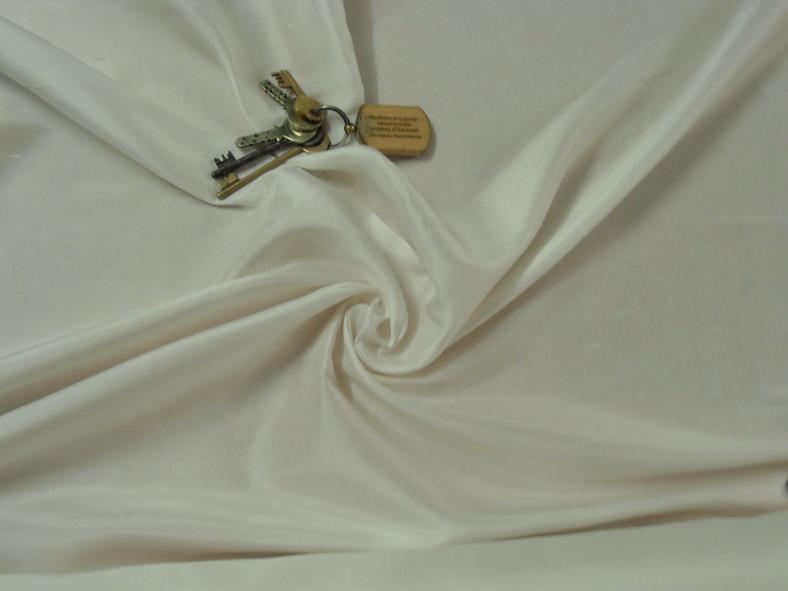 21 mm Pure Silk china dupion fabric 44&quot;[ivory colour]