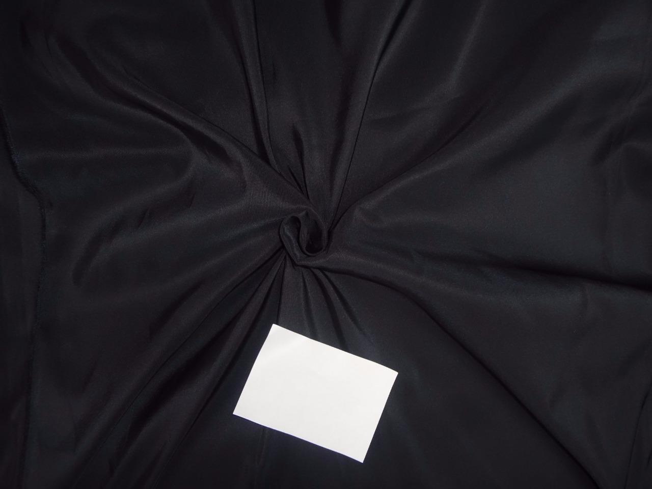 40 mm heavy weight JET BLACK SILK TAFFETA fabric 54&quot; wide