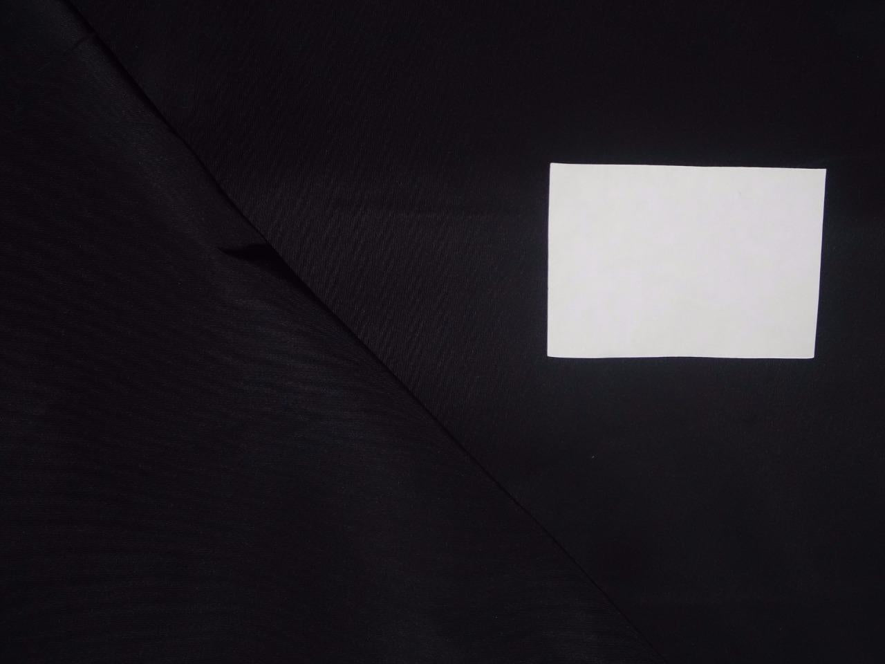 50 mm heavy weight JET BLACK SILK TAFFETA fabric 54&quot; wide*