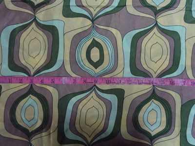 RICH PRINTED DESIGN HABOTAI SILK FABRIC 44&quot;INCHES [6196]