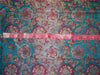 SILK BROCADE TURQUOISE BLUE,RED,MUSTARD COLOR 44&quot;INCH