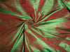 100% PURE SILK DUPIONI FABRIC EMERALD GREEN X RED colour 44&quot; wide WITH SLUBS*MM37[1]