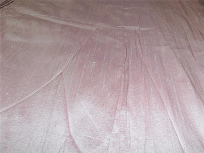 100% PURE SILK DUPIONI FABRIC DUSTY PINK colour 44&quot; wide WITH SLUBS*