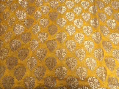 BROCADE YELLOW, ROYAL BLUE X METALLIC GOLD COLOR 44&quot; wide