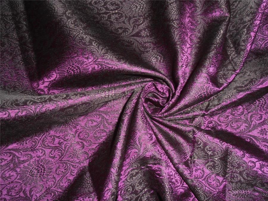 SILK brocade purple x black color 44" wide BRO327[2]