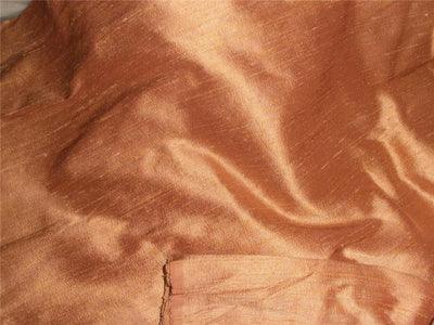 100% PURE SILK DUPION FABRIC NUDE WITH GOLD SHOT colour 44" wide WITH SLUBS MM28[1]