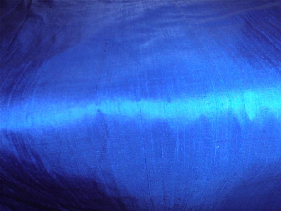 100% PURE SILK DUPION FABRIC ROYAL BLUE color 54&quot; wide WITH SLUBS
