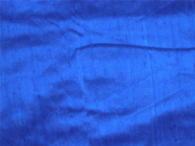 100% PURE SILK DUPION FABRIC ROYAL BLUE colour 54&quot; wide WITH SLUBS MM2[6]