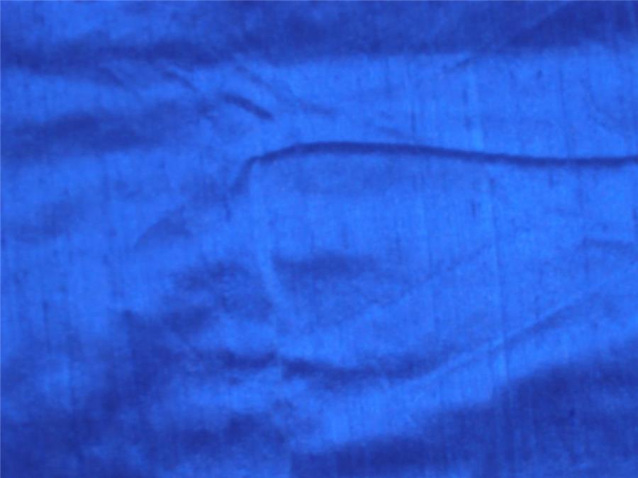 100% PURE SILK DUPION FABRIC ROYAL BLUE color 54&quot; wide WITH SLUBS