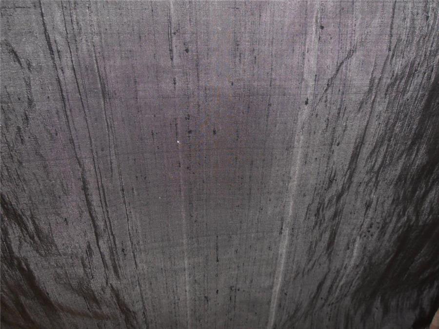 100% pure silk dupioni fabric grey, ivory x black colour 54&quot; wide with slubs