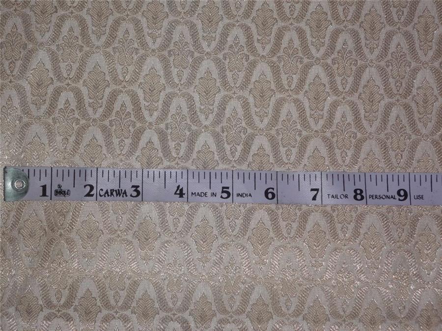 SILK BROCADE~WIDTH 44 ~ creamy gold x metallic gold color