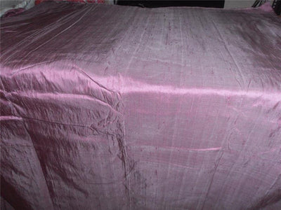 100% PURE SILK DUPION FABRIC ONION PINK X IVORY colour 54" wide WITH SLUBS MM48[3]