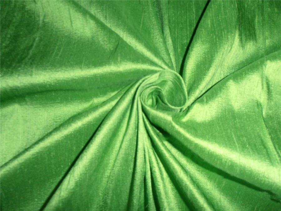 100% PURE SILK DUPIONI FABRIC HOT GREEN color 54&quot; wide WITH SLUBS MM12[11]