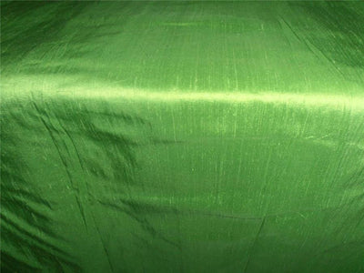 100% PURE SILK DUPIONI FABRIC HOT GREEN color 54&quot; wide WITH SLUBS MM12[11]