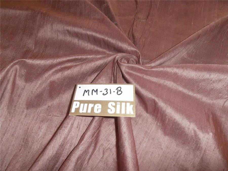100% PURE SILK DUPIONI FABRIC ONION PINK colour 54&quot; wide WITH SLUBS